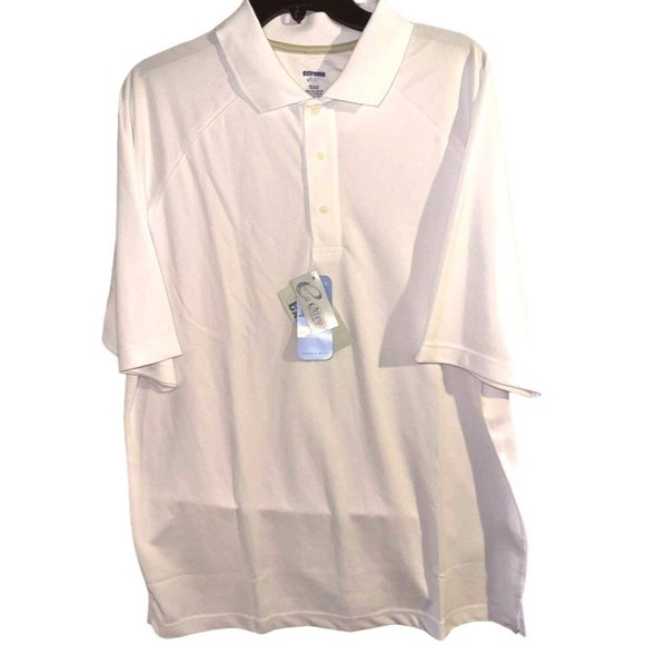 Other - NewWTags "Edry" Men Large Short Sleeve Solid White Premium Polo Shirt  Loose Fit